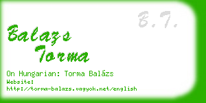 balazs torma business card